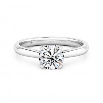 Round Cut Solitaire Diamond Engagement ring 18K White Gold