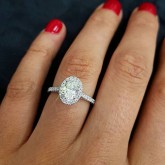 oval Cut Diamond Engagement Ring platinum 