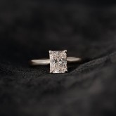 radiant Cut Diamond Engagement Ring platinum 
