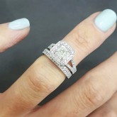 asscher Cut Diamond Engagement Ring 18K yellow gold 